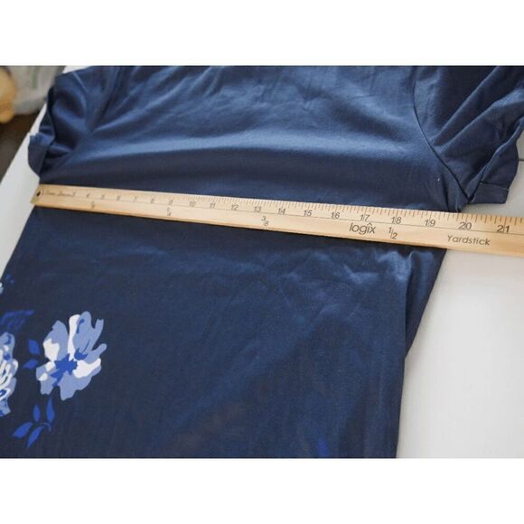 Pixie Lady Women's Blue Floral Short Sleeve T-Shirt Dress M - Picture 4 of 8